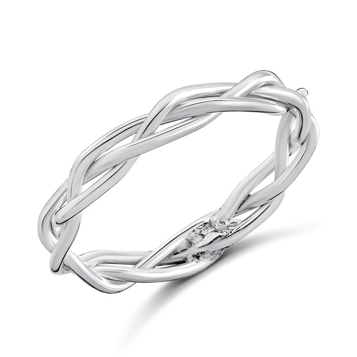 Silver Plaited Ring - F54011