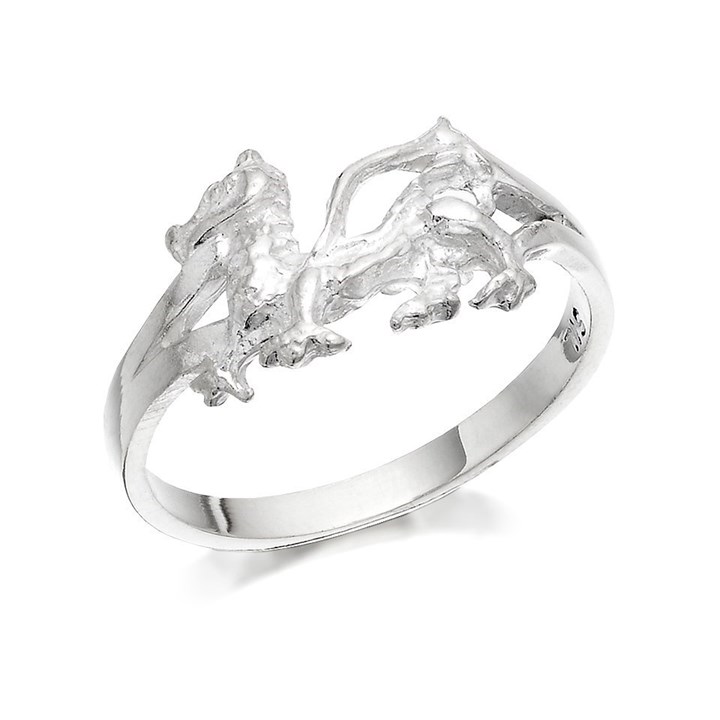 Silver Welsh Dragon Ring - F5464