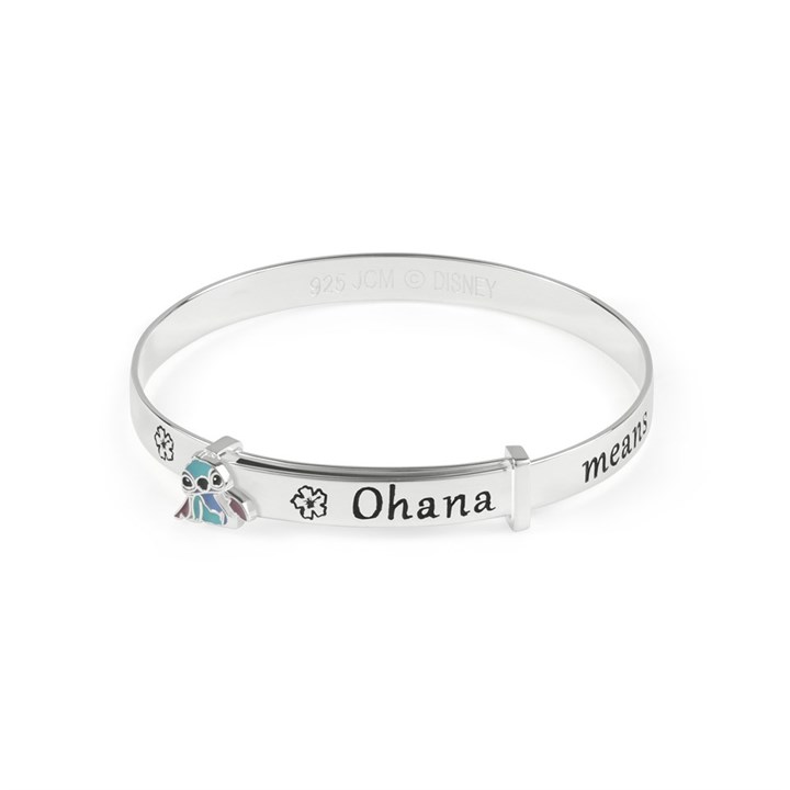 Disney Silver Lilo And Stitch Baby Bangle - F67109