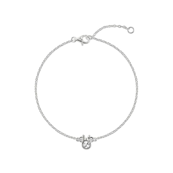 Disney Silver Minnie CZ Adjustable Bracelet - F67174