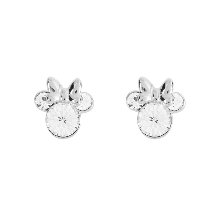Disney Silver Minnie Crystal Birthstone Stud Earrings - April - F6778