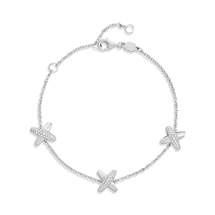 TI SENTO Silver 23048ZI CZ Set Kiss Bracelet - F69113