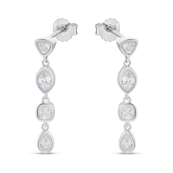 TI SENTO Silver 78003ZI CZ  Drop Earrings - F69121