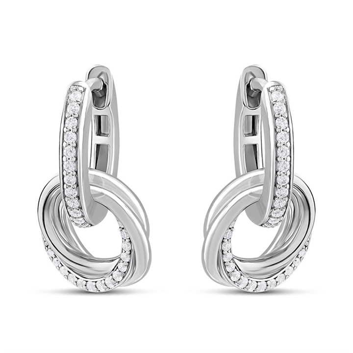 TI SENTO Silver 7977ZI CZ  Twist Earrings - F69122