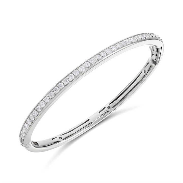 TI SENTO Silver 2298ZI CZ Bangle - F69126