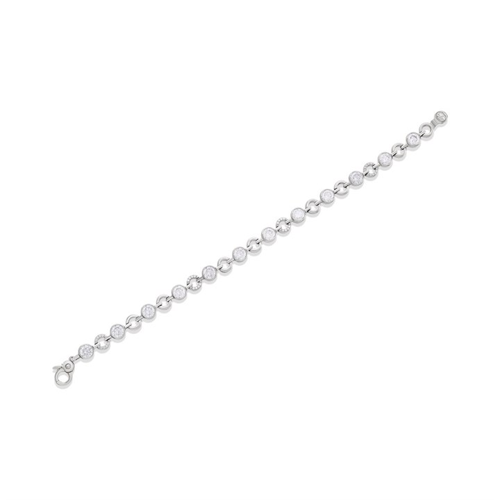 TI SENTO Silver 23054ZI CZ Link Bracelet - F69127