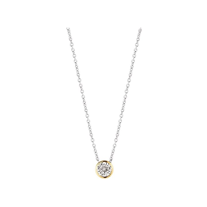 TI SENTO Gold Plated Silver Solitaire Necklace - F6915