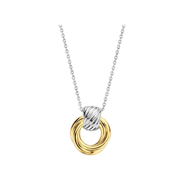 TI SENTO Gold Plated Silver Twist Necklace - F6919