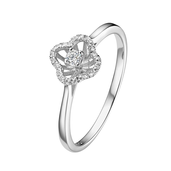 Fei Liu Silver Cubic Zirconia Cascade Ring - F7114