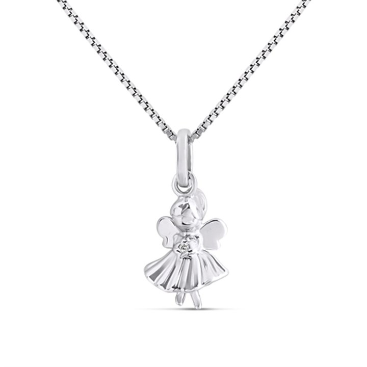 D For Diamond Silver Diamond Fairy Necklace - F7335