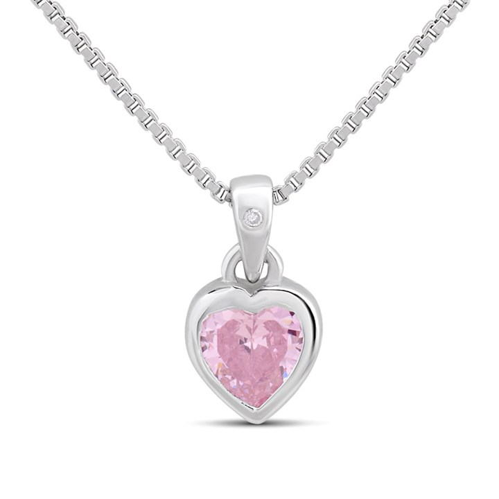 D4D Silver Diamond June Birth Crystal necklace - F7342