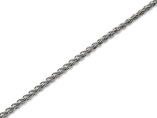 Silver 1mm Wide Spiga Chain - 16in - F8724
