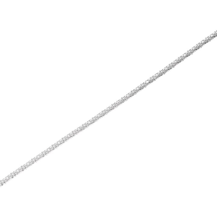 Silver Mirror Popcorn Chain - 18in - F8806