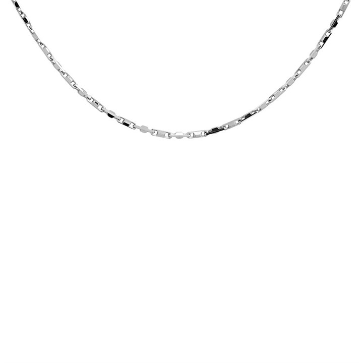 Silver Facetted Link Chain - 18in - F8813