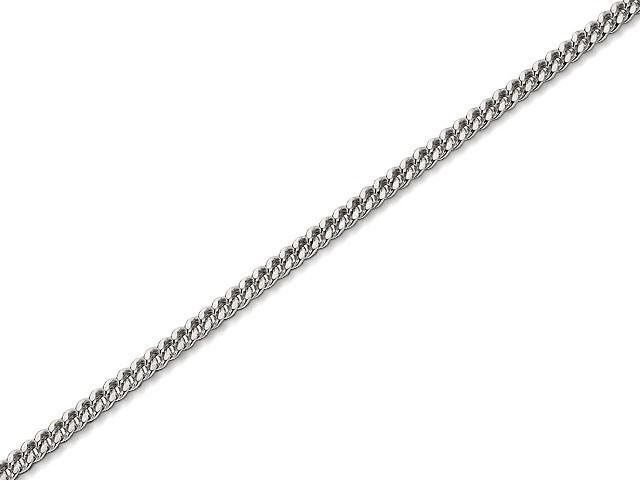 Silver 2mm Wide Curb Chain - 18in - F8817