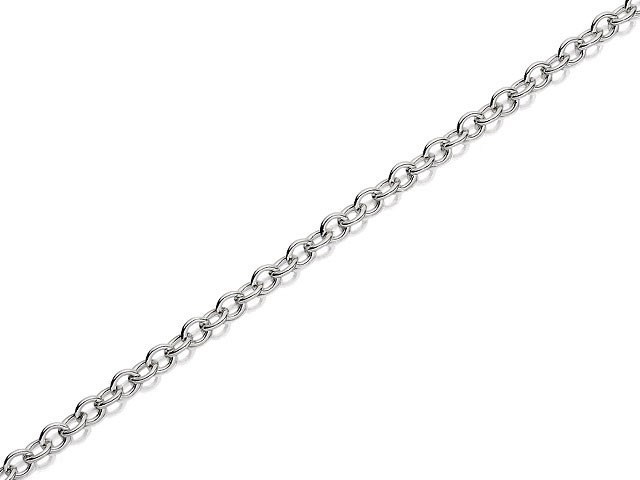Silver 3mm Wide Trace Chain - 18in - F8834