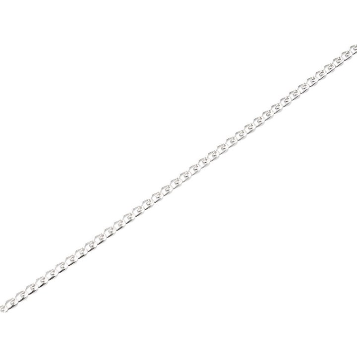 Silver 3mm Wide Fancy Link Chain - 17in - F8909
