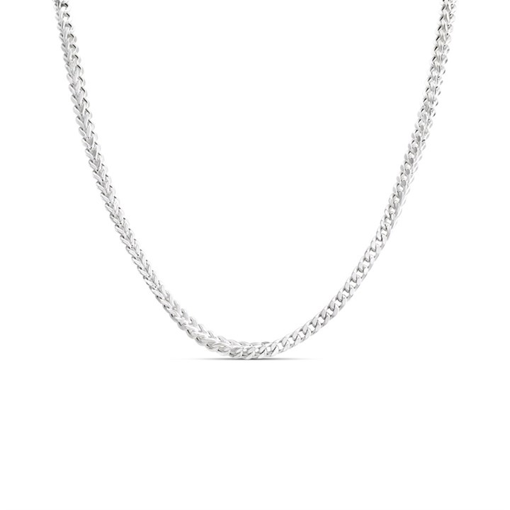 Silver 3.5mm Wide Square Franco Chain - 22in - F9318