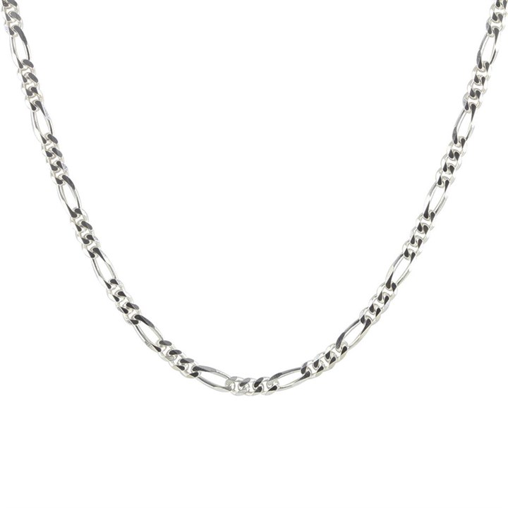 Silver 3.5mm Wide Figaro Chain - 24in - F9402