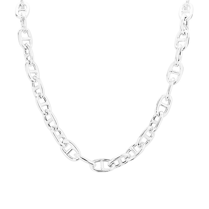 Silver 8mm Wide Anchor Chain - 24in - F9512