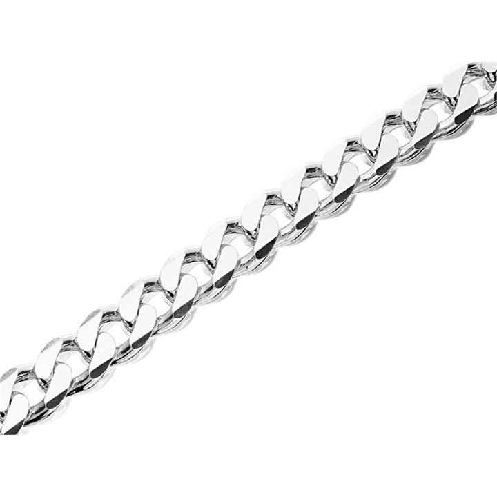 Silver 14mm Wide Super Heavyweight Curb Chain - 24in - F9553