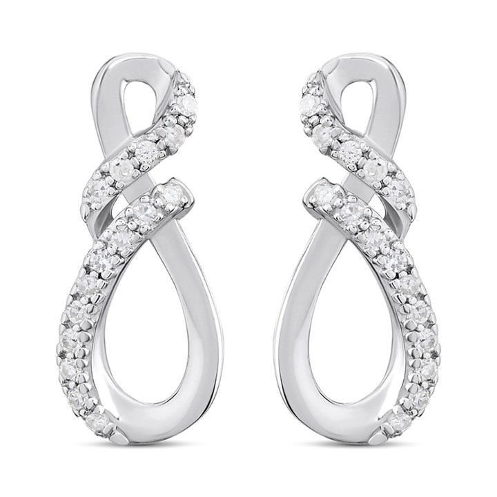 Silver 1/10ct Lab Grown Diamond Stud Earrings - F9803