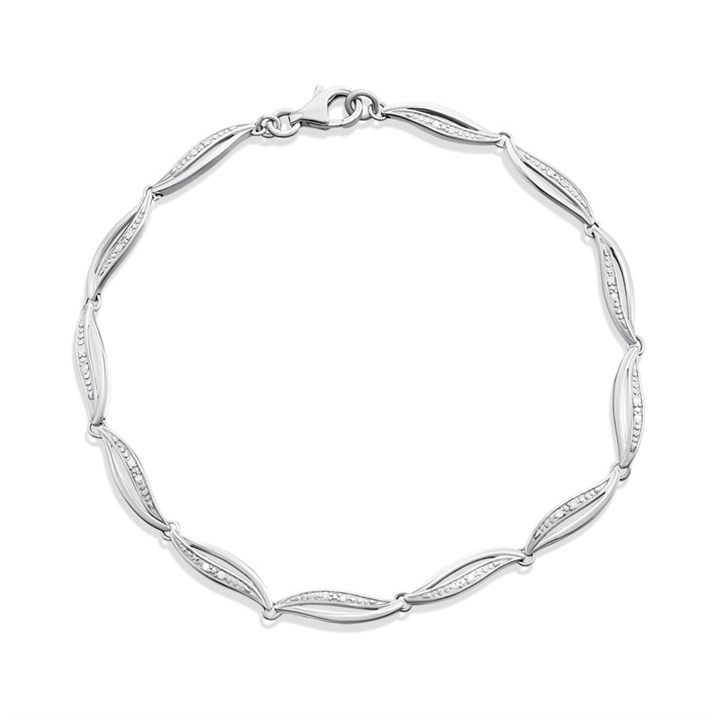 Silver Lab Grown Diamond Bracelet - F9830