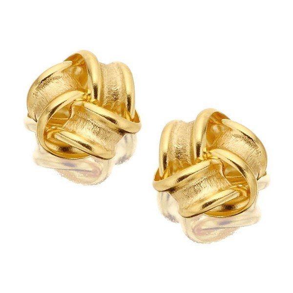 9ct Frosted Gold Ribbon Knot Earrings 8mm G0155 F.Hinds Jewellers