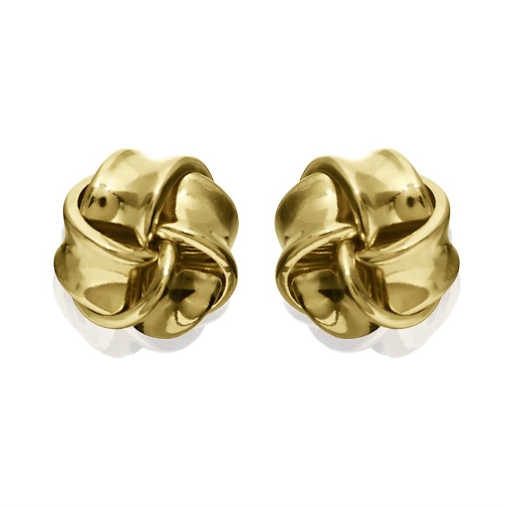 9ct Gold Knot Stud Earrings - 6mm - G0242