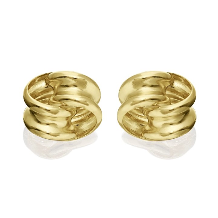 9ct Gold Twist Stud Earrings - 6mm - G0243