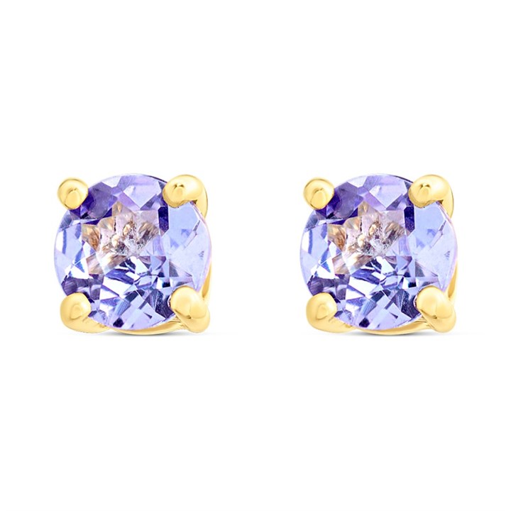9ct Gold Tanzanite Stud Earrings - 3mm - G0267