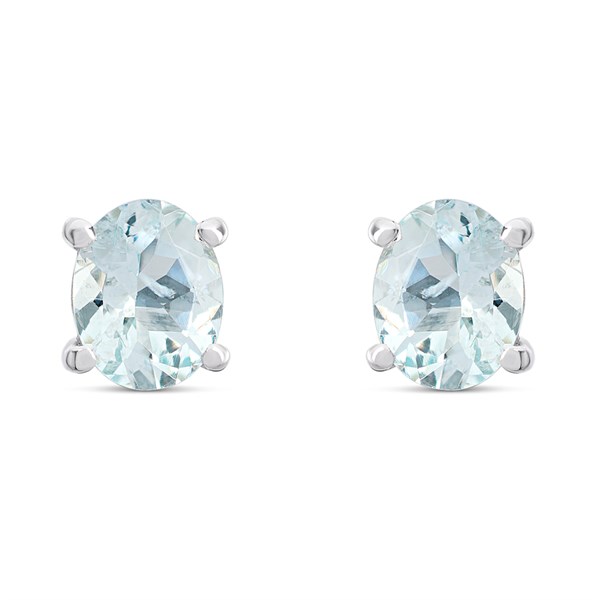 Aquamarine Children's Birthstone Earrings Aquamarine Little