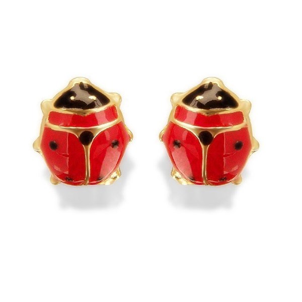 Ladybird earrings gold Clearance