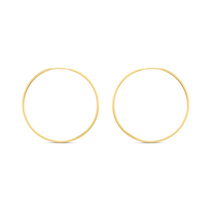 14ct Gold 30mm Hoop Earrings - G1310