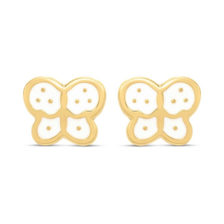 14ct Gold Butterfly Stud Earrings - G1316