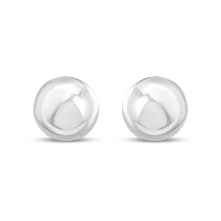 14ct White Gold 3mm Ball Stud Earrings - G1328