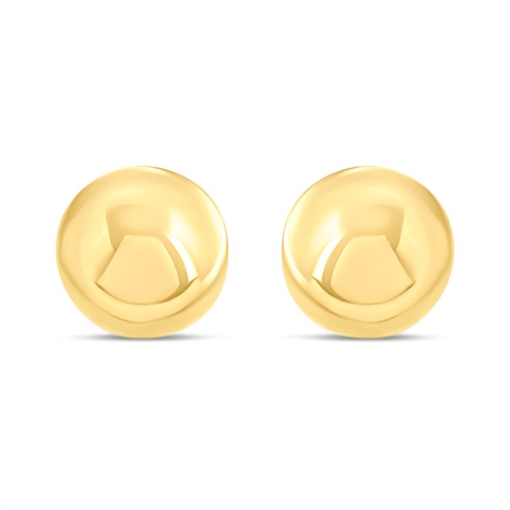 14ct Gold Diamond Cut 4mm Stud Earrings - G1332