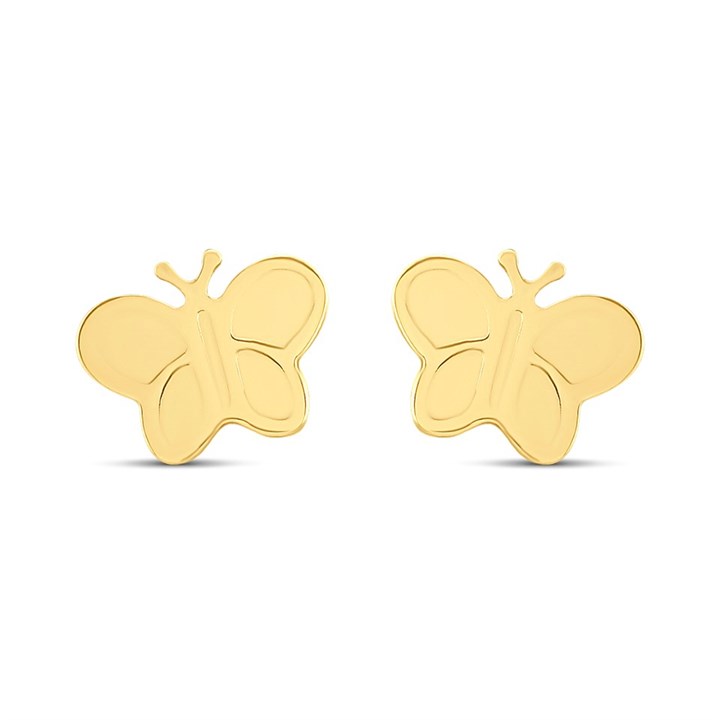 14ct Gold Butterfly Stud Earrings - G1334