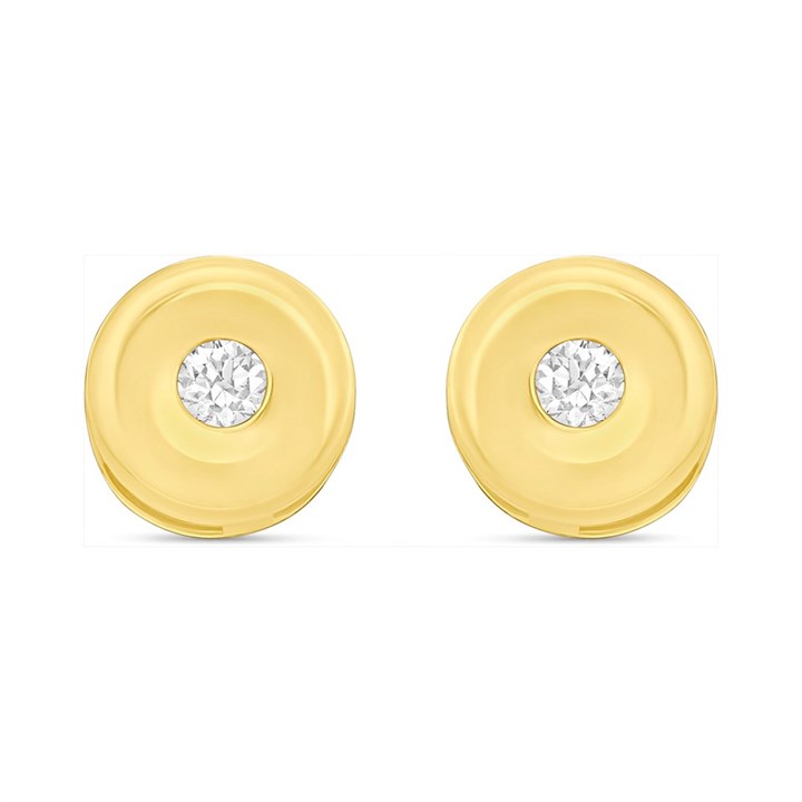 14ct Gold Diamond Set Stud  Earrings - G1345