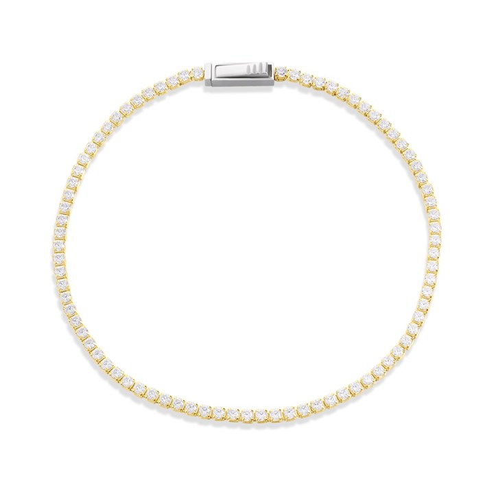 14ct Gold CZ Tennis Bracelet - G1347