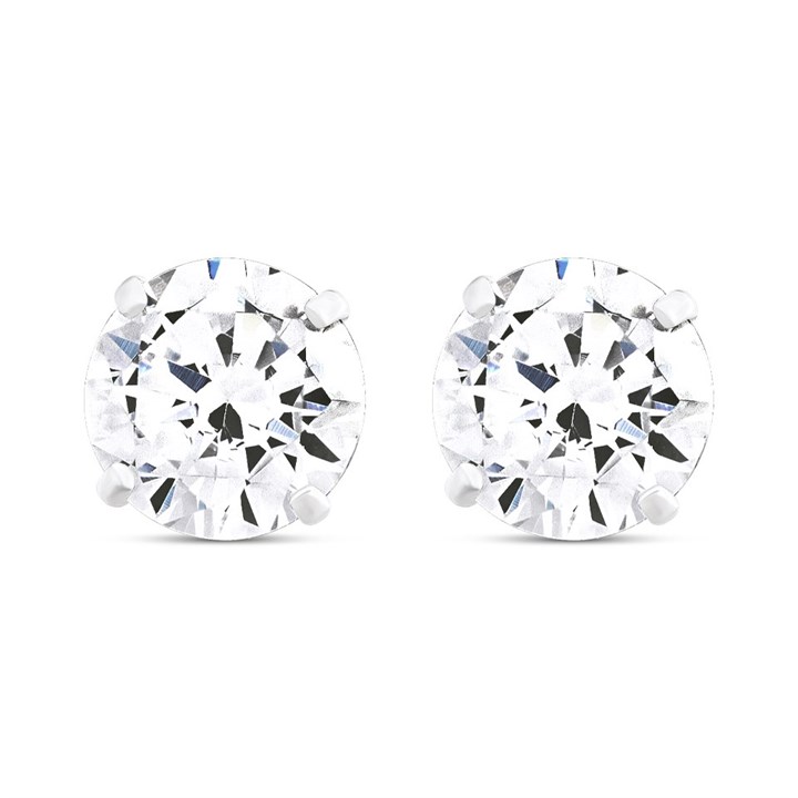 9ct White Gold Stud Earrings - 5mm - G3017
