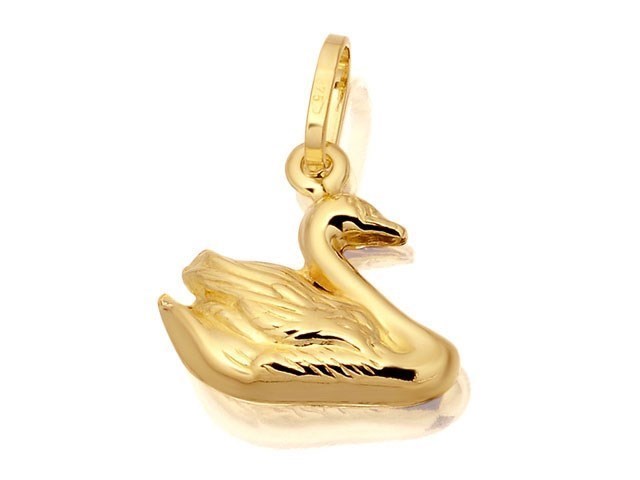 9ct Gold Hollow Swan Charm - G3316