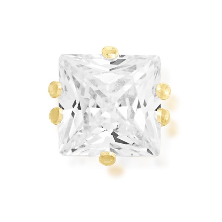9ct Gold Cubic Zirconia Single Stud Earring - 4mm - G3488