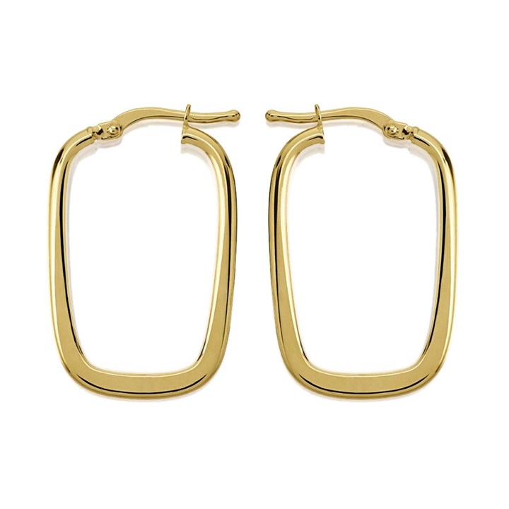 9ct Gold Creole Hoop Earrings - 27mm - G41150