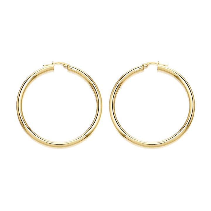 9ct Gold Hoop Earrings - 45mm - G41162