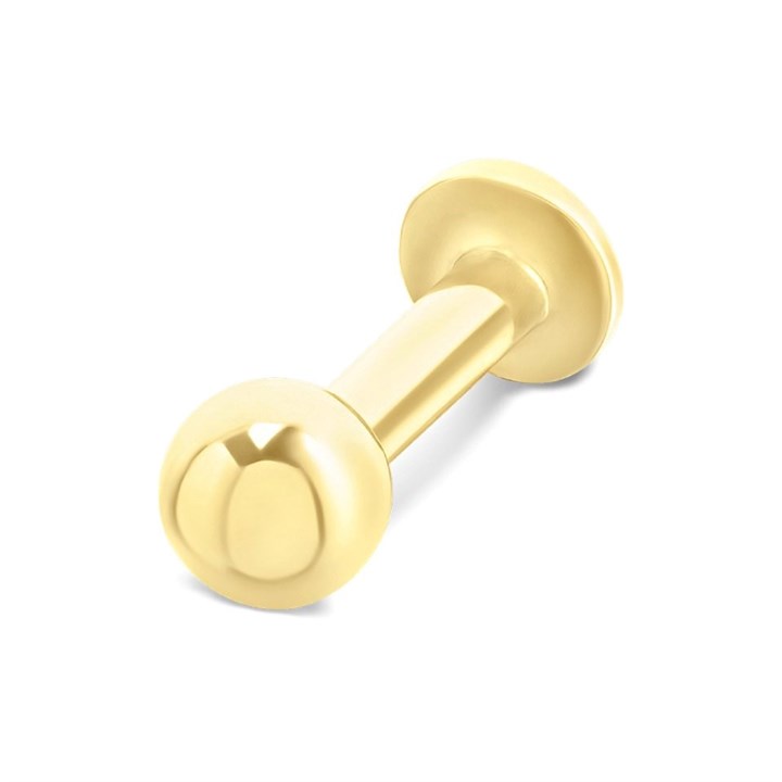 9ct Gold Ball Labret Piercing Stud - G4237
