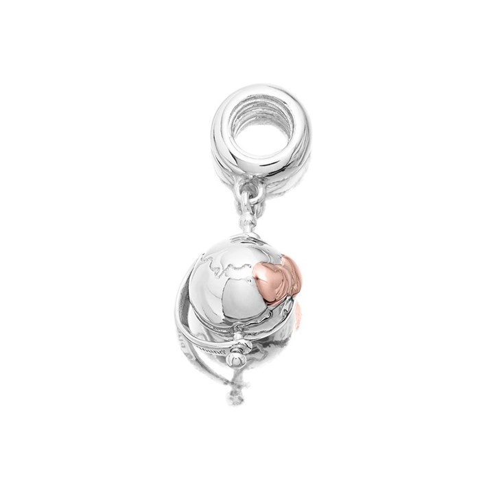 Clogau Silver And 9ct Rose Gold Vintage Globe Bead Charm - G44168