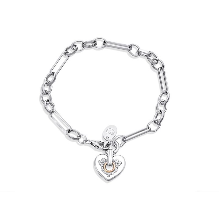 Clogau Silver And 9ct Rose Gold Cariad Sparkle Bracelet - G44178