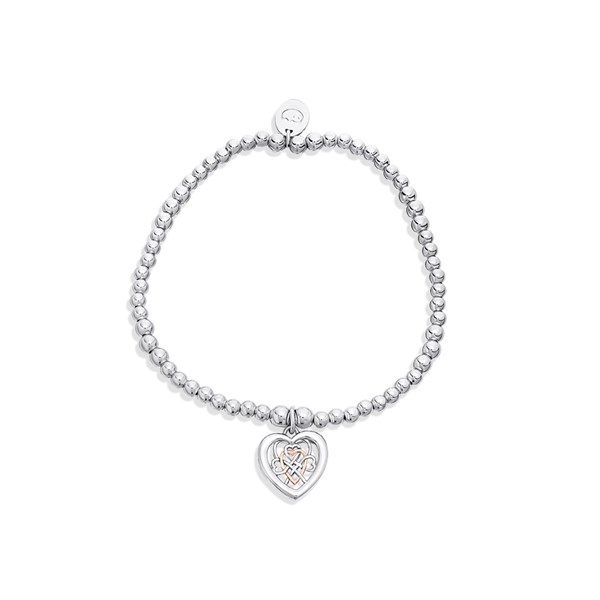 Clogau Silver And 9ct Rose Gold Welsh Royalty Heart Affinity Bead