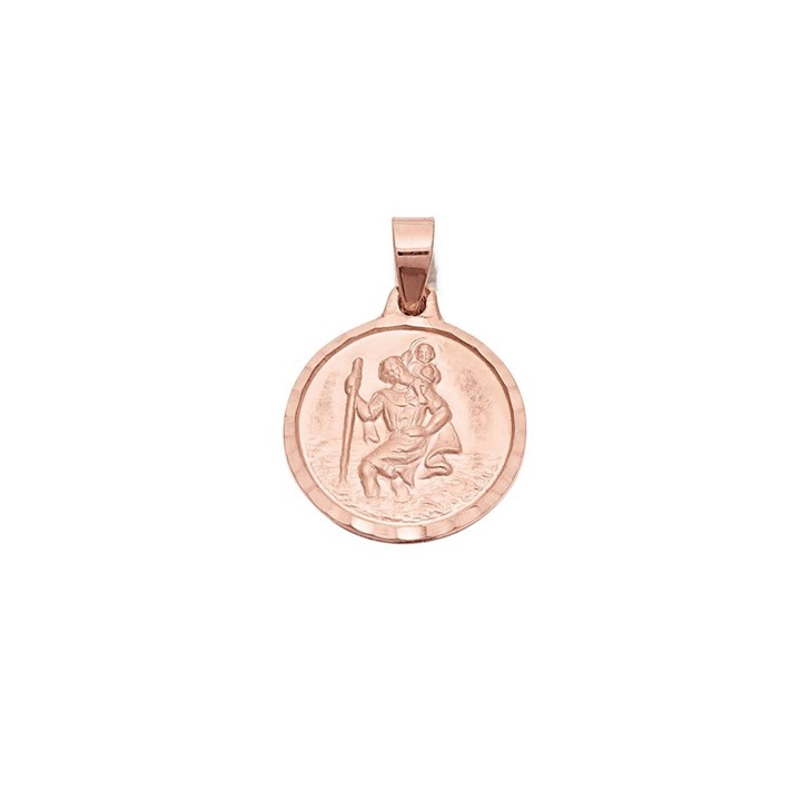 9ct Rose Gold St. Christopher Medallion - 15mm - G5318